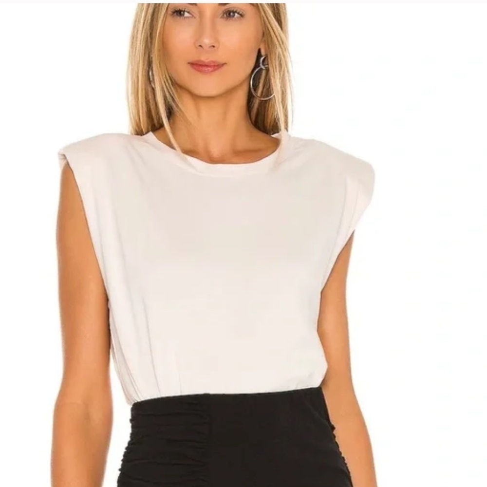 Sanctuary Organic Cotton shoulder pad tee, XS, CB2281 - Picture 2 of 5